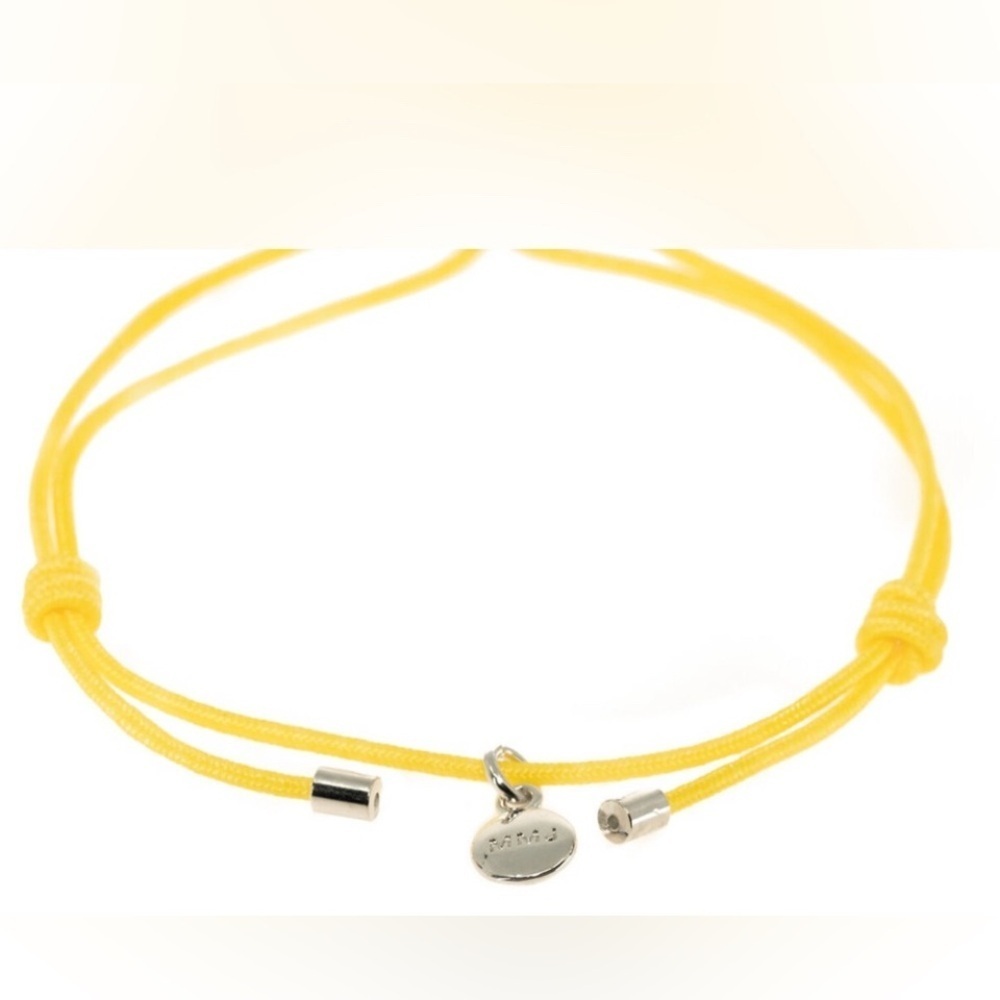 Marc by Marc Jacobs Bolt Friendship Bracelet Safety Yellow Cord New in Package - Picture 2 of 3